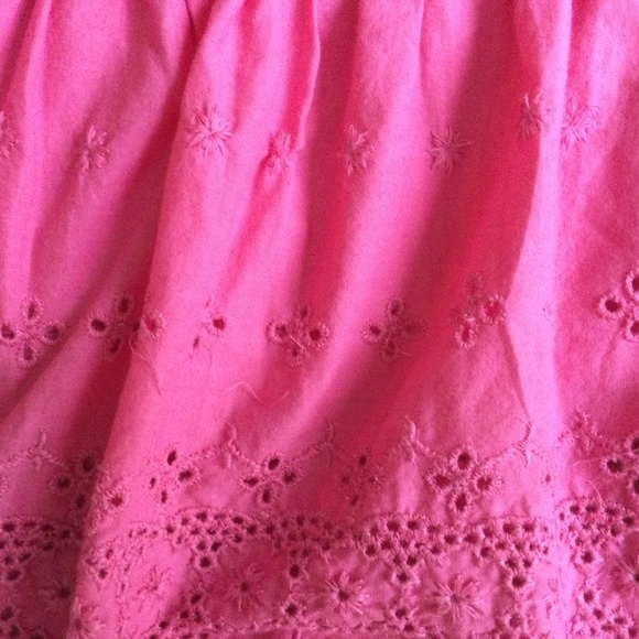 GAP Y2K Tiered Eyelet Embroidered Peasant Skirt Pink - Sz Medium - Picture 10 of 13